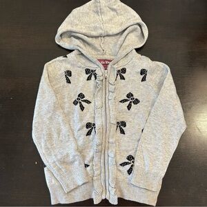 Epic Threads Girl’s Ruffle and Bow Hoodie Sweatshirt Grey